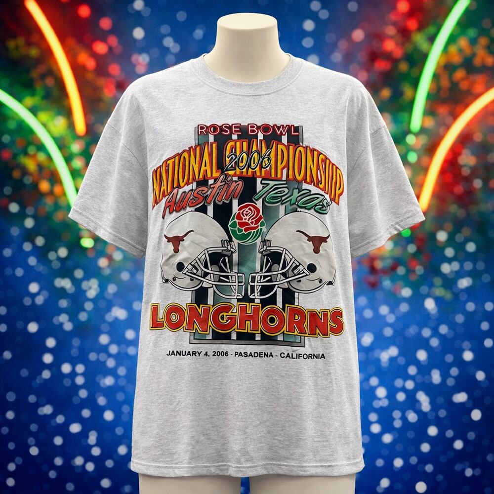 VTG Texas Longhorns 2006 Rose Bowl Champs Shirt Tee M